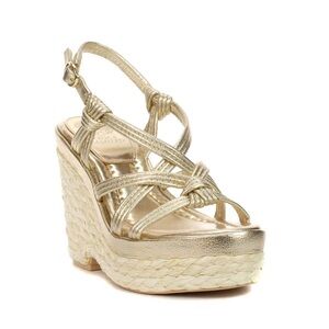 Vince Camuto Natural Gold Wedge Sandals